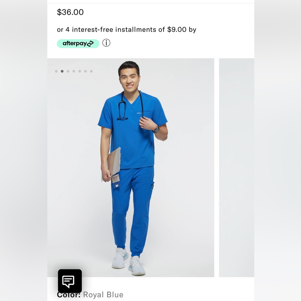 Jaanuu Scrub Set Royal Blue